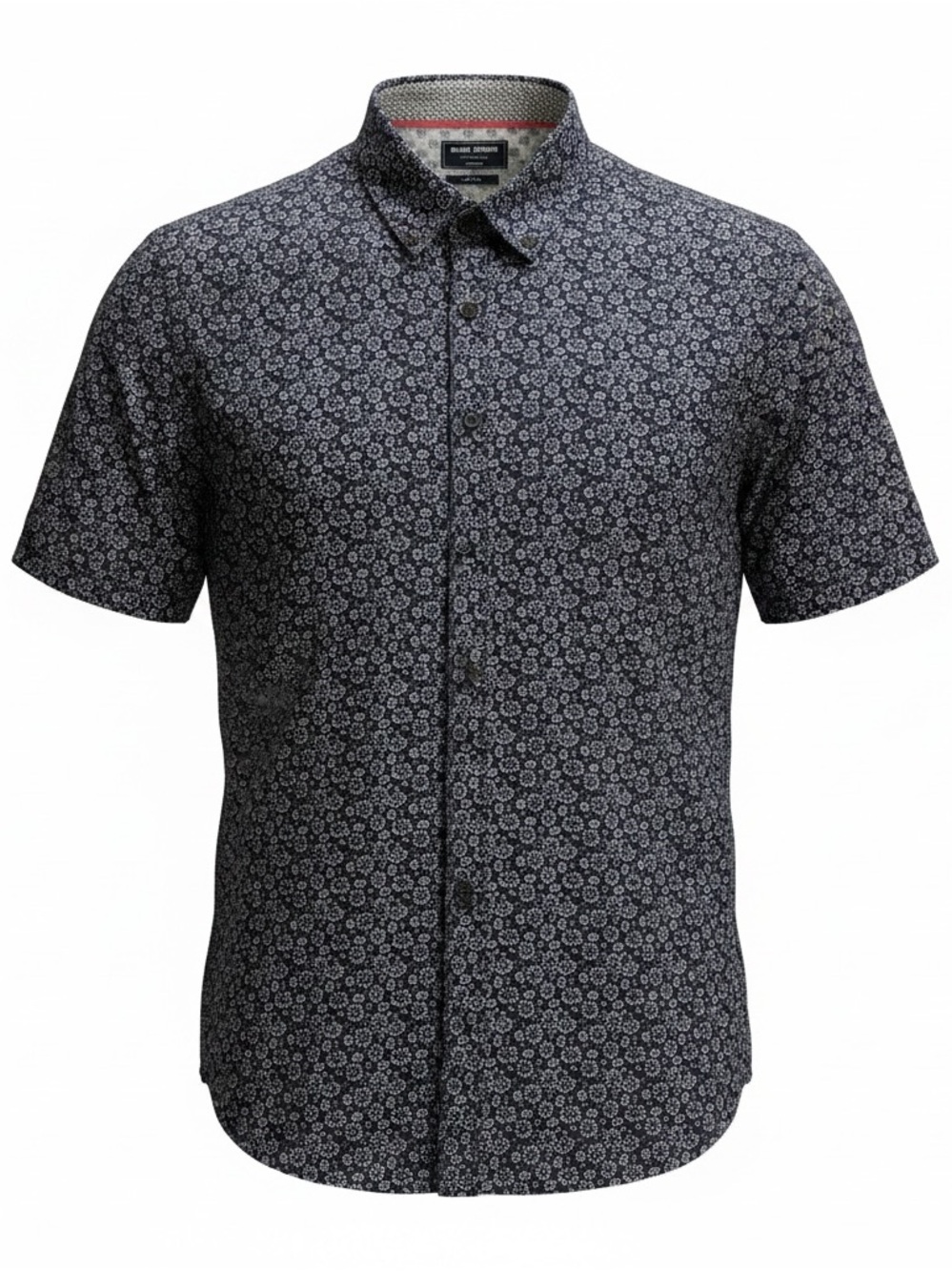Michael Brandon Navy Floral Short-Sleeve Button-Down Shirt
